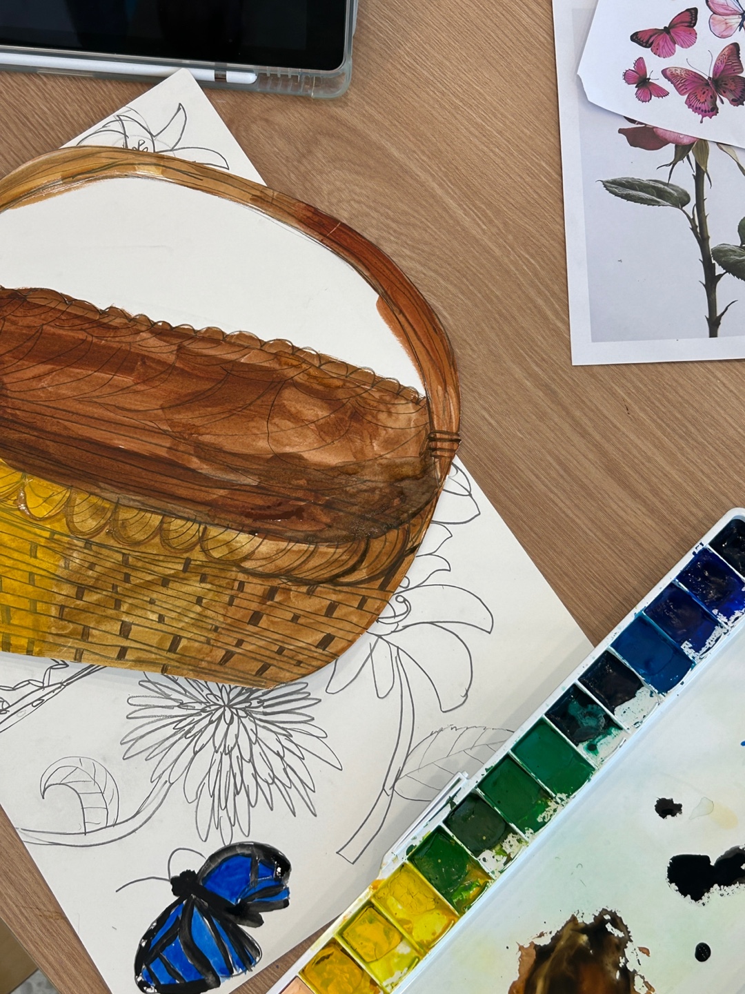 알록달록 풍경화 — 아이가 그린 수채화 작품